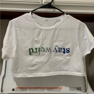 Upcycled Bead Embroidery Crop Top